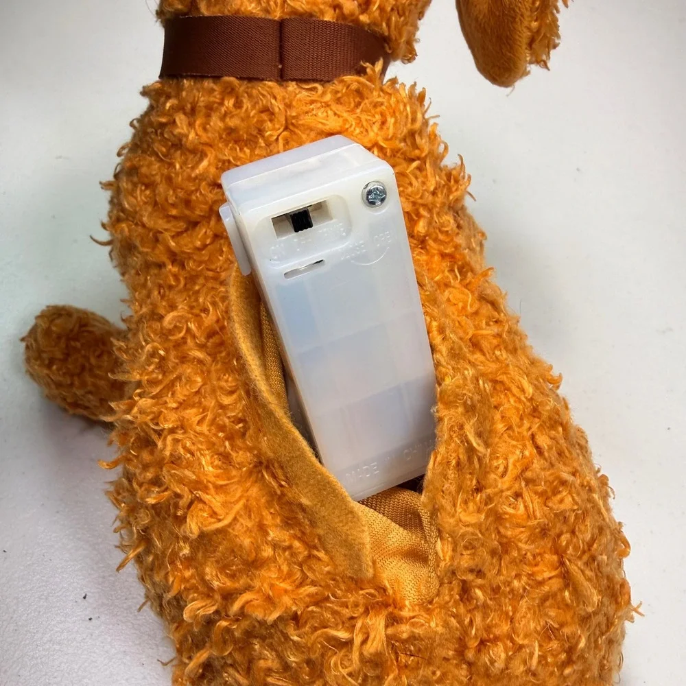 Disney Fancy Nancy Frenchy Dog Plush Interactive Stuffed Animal Orange 10in